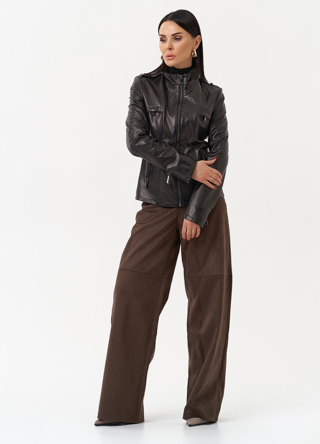 Женская кожаная куртка модель № 20500 в кредит