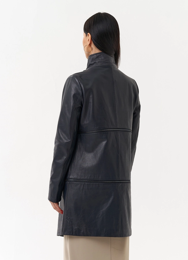 фото Плащ трансформер из натуральной кожи модель № 22453