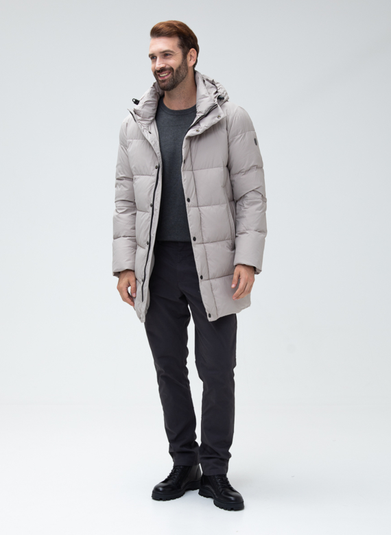 Мужской пуховик с капюшоном 