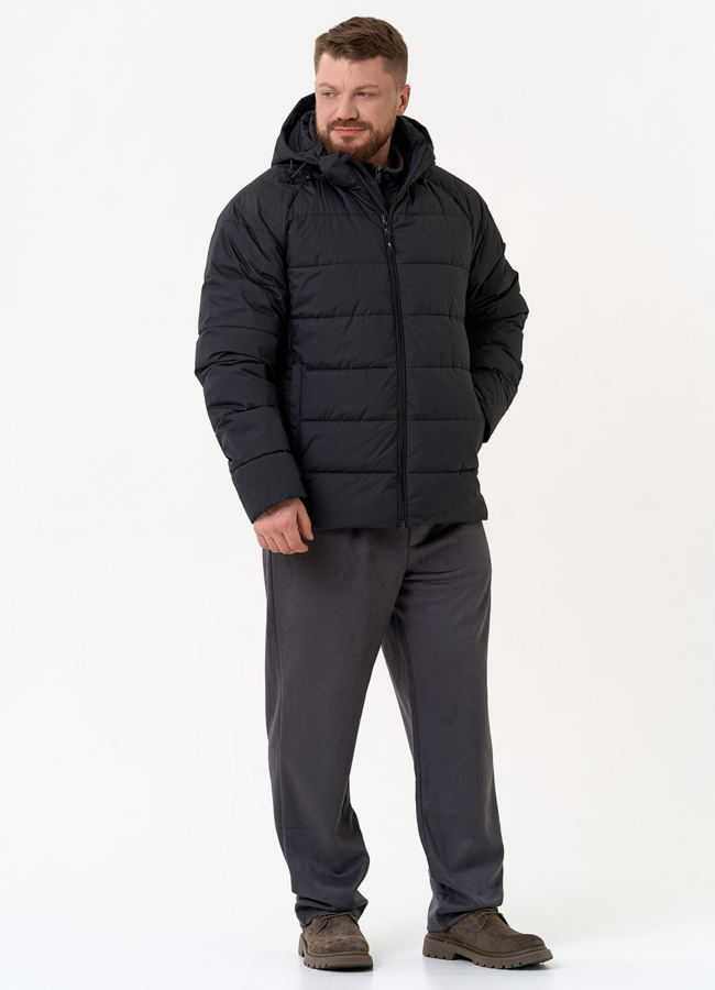 Мужской пуховик с капюшоном модель № 31459 в кредит