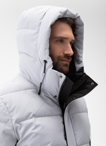 Мужской пуховик с капюшоном 