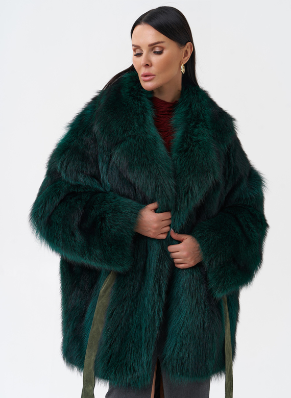Шуба из енота летучая мышь