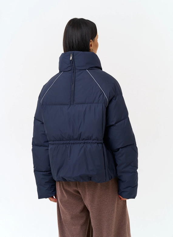 Женский пуховик с воротником стойкой фото