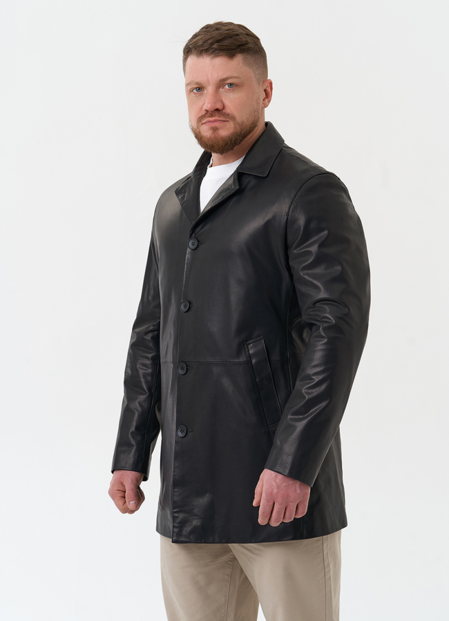 Мужской пиджак из натуральной кожи модель № 30060 универмаг малина