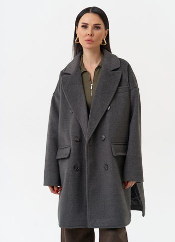 Женское укороченное пальто с поясом