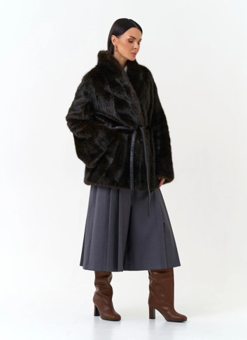 Женская шуба из эко меха фото