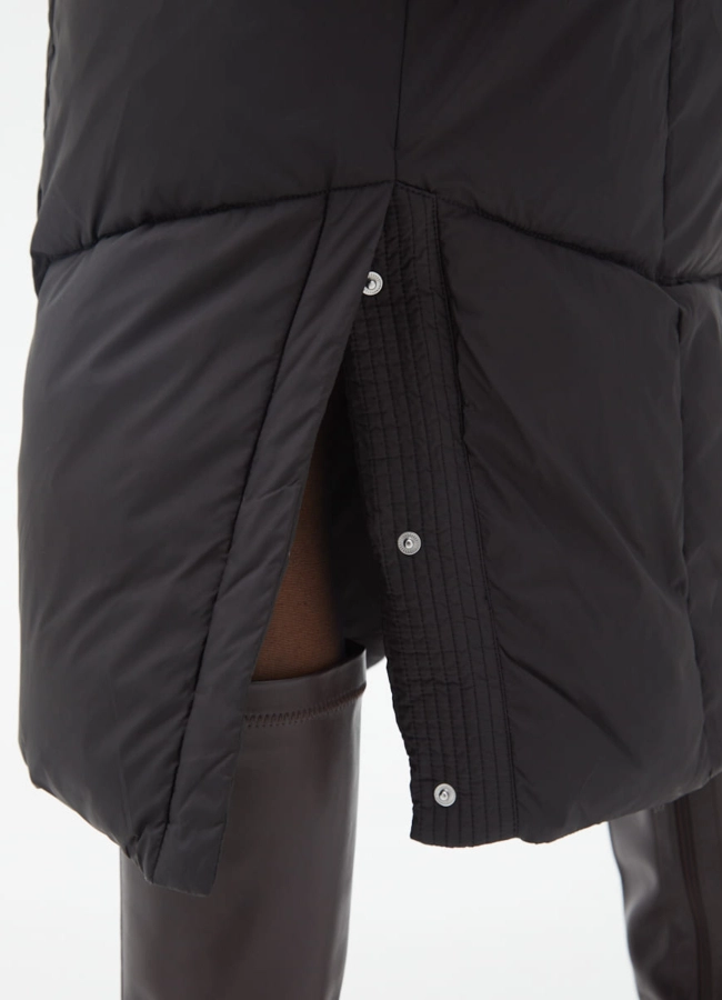 Женский пуховик с капюшоном и поясом модель № 31123 универмаг малина