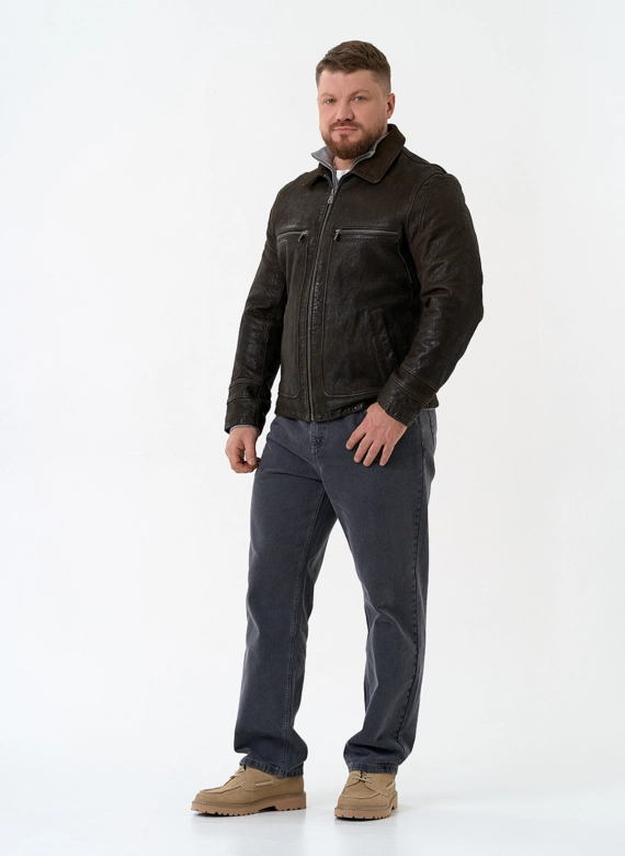 Мужская куртка из натуральной кожи