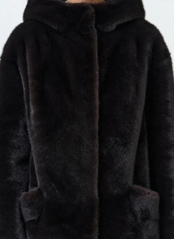 Женская шуба из эко меха фото