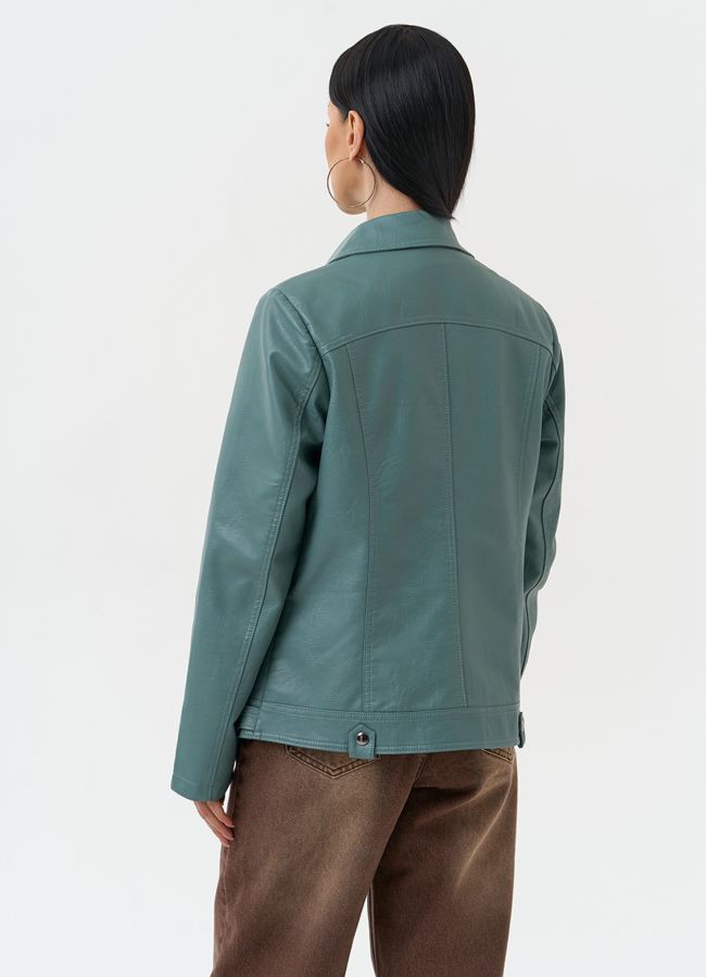 фото Женская куртка косуха из эко кожи модель № 30385