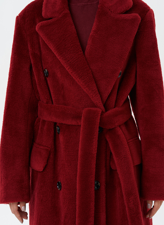 Пальто из шерсти с английским воротником